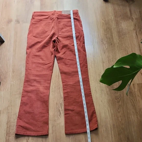 Madewell Cali-Demi boot corduroy pants front button closure size 26 - Picture 10 of 13